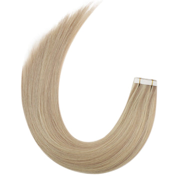 Up To 73% Off Virgin Hair Tape in Hair Highlights Blonde Color 18P613 - FShine Shop